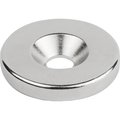 Kipp Raw Magnet Ring Magnet, Form:A Ndfeb, D1=3, 5 ±0, 1, D=12 ±0, 1 K1405.12
